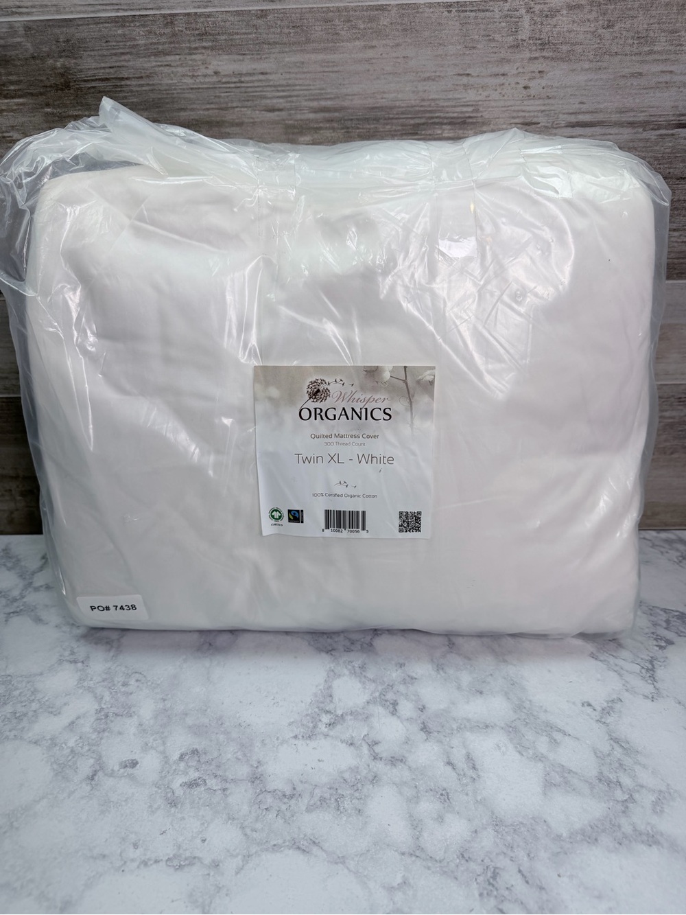 Twin XL Quilted Mattress Cover in White